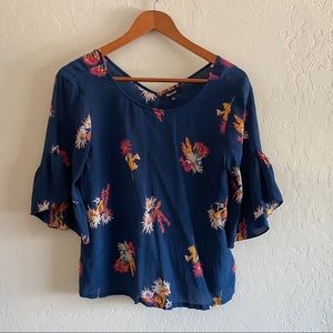 Madewell floral blouse